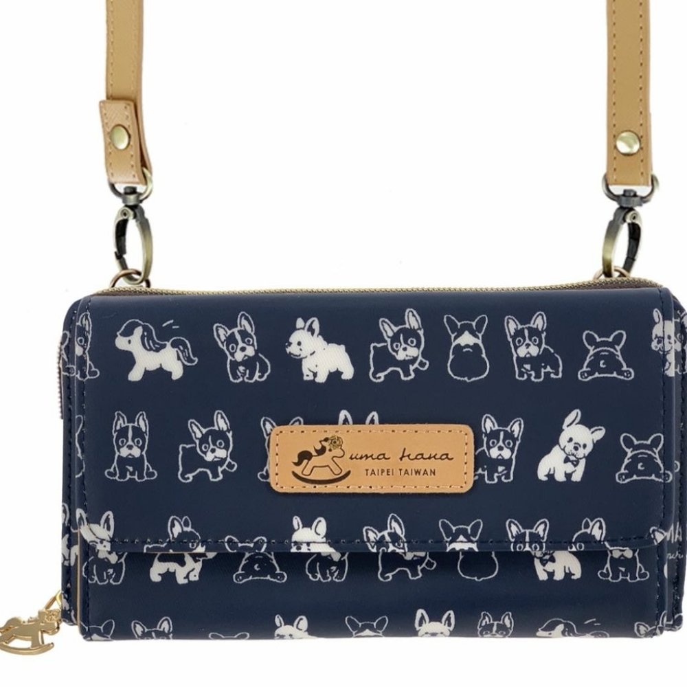 French Bulldog Crossbody Shoulder Clutch Purse